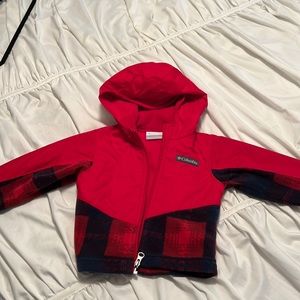 Gently used kids hooded fleece Columbia jacket 2T